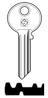 Afbeelding van Silca Cilindersleutel staal WK42R