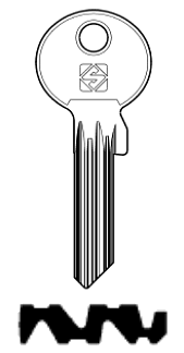 Afbeelding van Silca Cilindersleutel staal WK45X