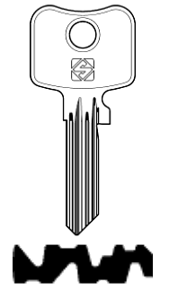 Afbeelding van Silca Cilindersleutel brass WK68R