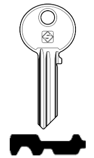 Afbeelding van Silca Cilindersleutel staal WK7