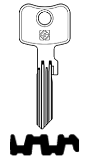 Afbeelding van Silca Cilindersleutel staal WK96