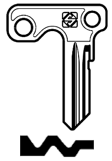 Afbeelding van Silca Autosleutel z/plastic kop staal GE11R