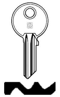 Afbeelding van Silca Cilindersleutel staal GE19R