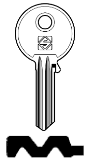 Afbeelding van Silca Cilindersleutel brass GE118