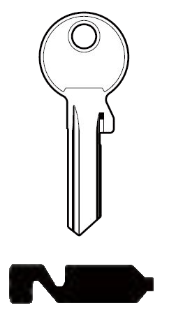 Afbeelding van Silca Cilindersleutel nikkel voor Miller GE124X