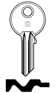 Afbeelding van Silca Cilindersleutel brass GE20