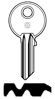 Afbeelding van Silca Cilindersleutel brass GE24