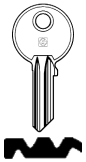 Afbeelding van Silca Cilindersleutel brass GE26