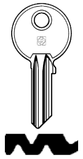 Afbeelding van Silca Cilindersleutel brass GE27R