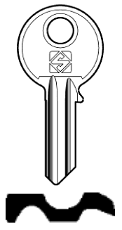 Afbeelding van Silca Cilindersleutel staal GE2