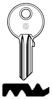 Afbeelding van Silca Cilindersleutel brass GE30R