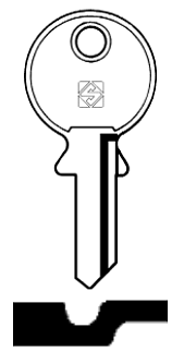 Afbeelding van Silca Cilindersleutel staal HW1