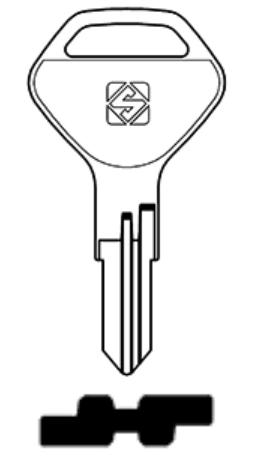 Afbeelding van Silca Cilindersleutel staal EBX2