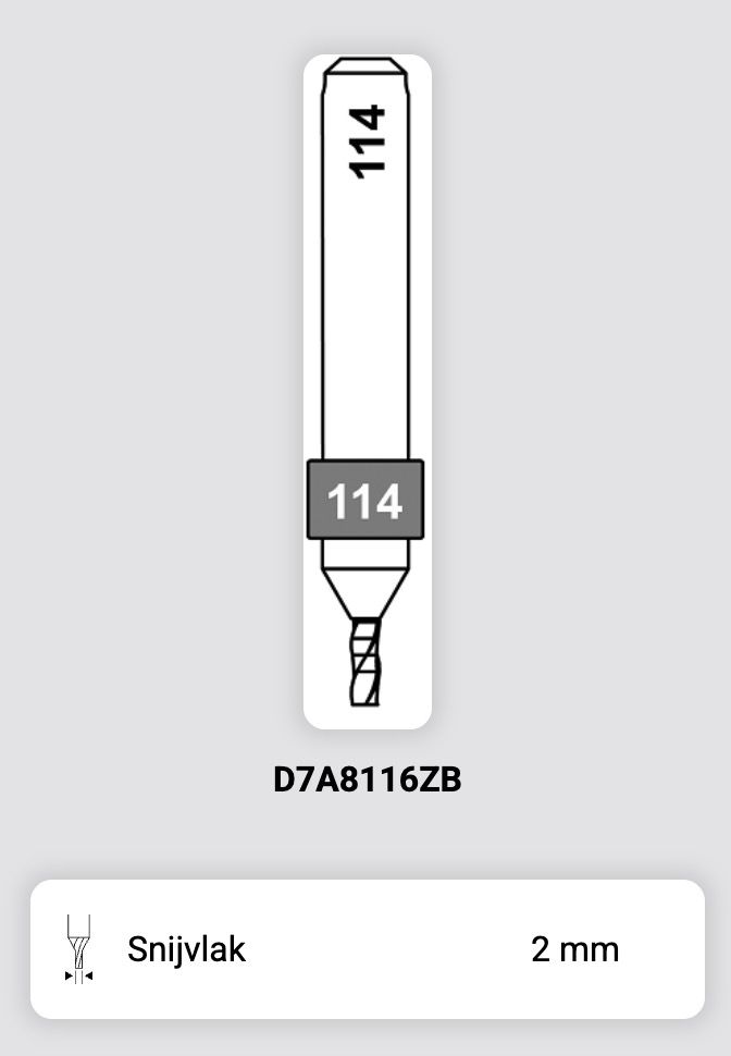 Afbeelding van Silca QCD frees 114 - D7A8116ZB