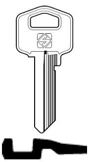 Afbeelding van Silca Cilindersleutel staal TE1