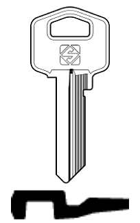 Afbeelding van Silca Cilindersleutel staal TE1R