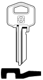 Afbeelding van Silca Cilindersleutel staal TE2R