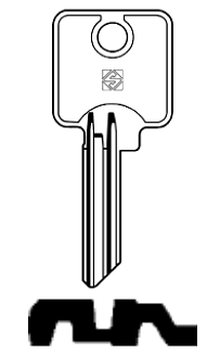 Afbeelding van Silca Cilindersleutel brass TO11