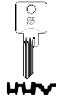 Afbeelding van Silca Cilindersleutel brass TO111R