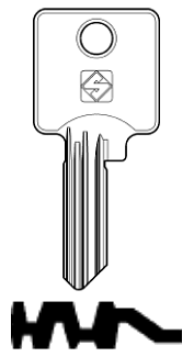 Afbeelding van Silca Cilindersleutel brass TO18