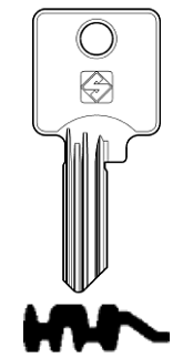 Afbeelding van Silca Cilindersleutel brass TO19