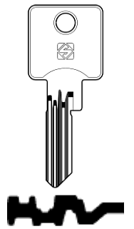 Afbeelding van Silca Cilindersleutel staal TO105