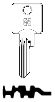 Afbeelding van Silca Cilindersleutel staal TO107