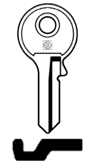 Afbeelding van Silca Cilindersleutel staal TO12