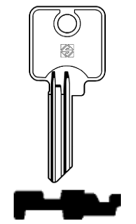 Afbeelding van Silca Cilindersleutel staal TO13