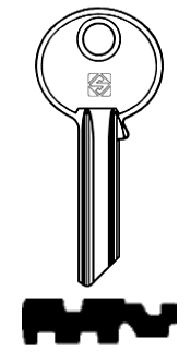 Afbeelding van Silca Cilindersleutel staal TO17