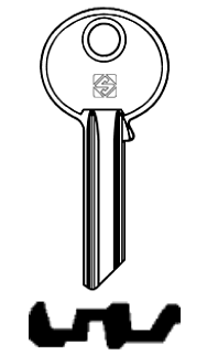 Afbeelding van Silca Cilindersleutel staal TO28R