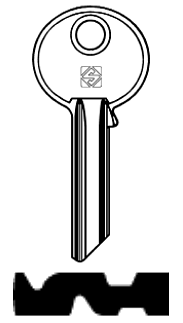 Afbeelding van Silca Cilindersleutel brass TO3