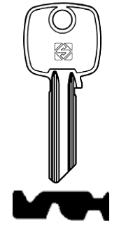 Afbeelding van Silca Cilindersleutel brass TO36R