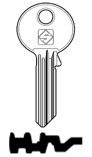 Afbeelding van Silca Cilindersleutel staal TO39R