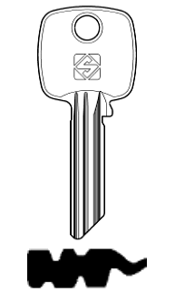 Afbeelding van Silca Cilindersleutel brass TO50RX11