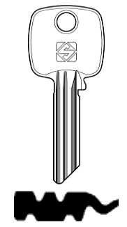 Afbeelding van Silca Cilindersleutel brass TO50RX13