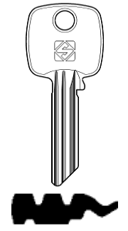 Afbeelding van Silca Cilindersleutel brass TO50RX16