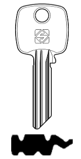 Afbeelding van Silca Cilindersleutel brass TO50RX2