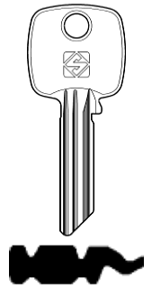 Afbeelding van Silca Cilindersleutel brass TO50RX4