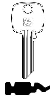 Afbeelding van Silca Cilindersleutel brass TO50RX8