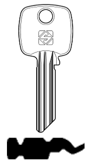 Afbeelding van Silca Cilindersleutel brass TO50RX9