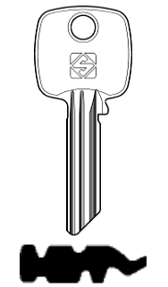 Afbeelding van Silca Cilindersleutel staal TO50RX5