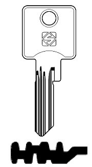 Afbeelding van Silca Cilindersleutel brass TO91