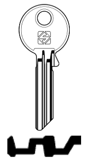 Afbeelding van Silca Cilindersleutel brass TO92R