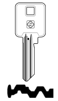 Afbeelding van Silca Cilindersleutel nikkel BK10-02