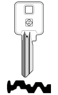 Afbeelding van Silca Cilindersleutel nikkel BK10-03