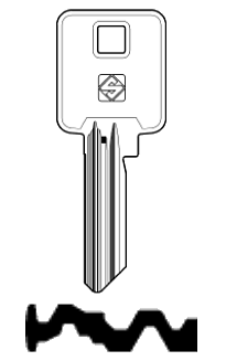 Afbeelding van Silca Cilindersleutel nikkel BK10-08