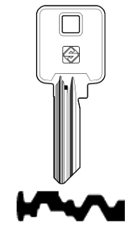 Afbeelding van Silca Cilindersleutel nikkel BK10-11