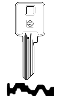 Afbeelding van Silca Cilindersleutel nikkel BK10-12