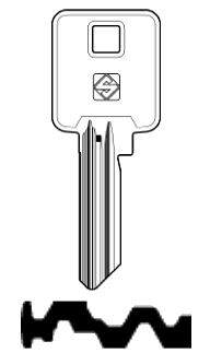 Afbeelding van Silca Cilindersleutel nikkel BK10-15